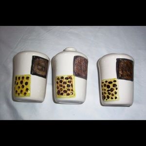animal print toothbrush holder cup soap dispenser